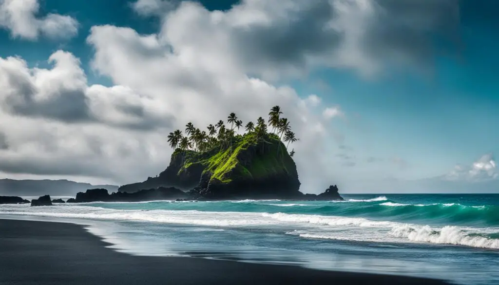 black sand beach varkala